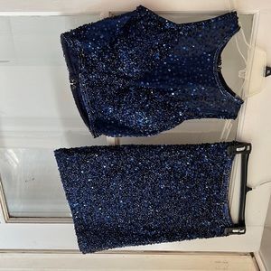 Two piece sequin dress